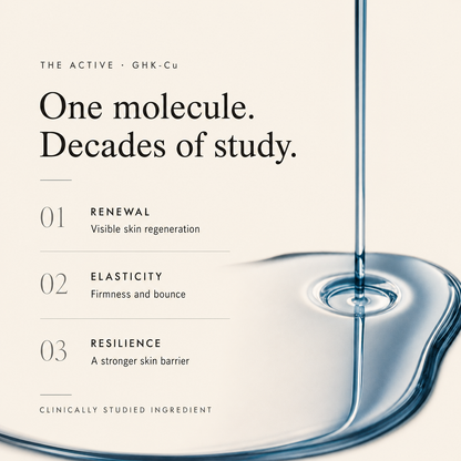 GHK-Cu copper peptide benefits — renewal, elasticity, resilience
